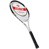 Delta Valley 27 İn&ccedil; Yetişkin Tenis Raketi Ve Deluxe Tenis &Ccedil;antası (L2),Siyah - Beyaz Grip L2