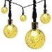 Produktbild LED Lichterkette 60 Kristall Kugel, Satu braun 36 ft 11 M Festive Terrasse Solar Kugelleuchte Outdoor Beleuchtung für Valentines Dekorationen Weihnachten Party, Garten, Camping, Hof Deck warmweiß