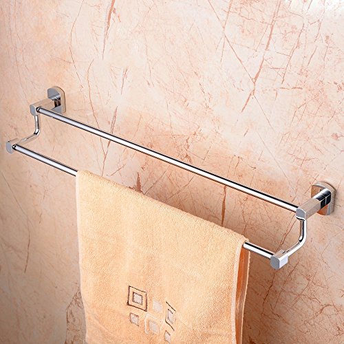 Hiendure® 60cm Messing Wandhalterung Bad Handtuch Regal Handtuchhalter, verchromt - 3