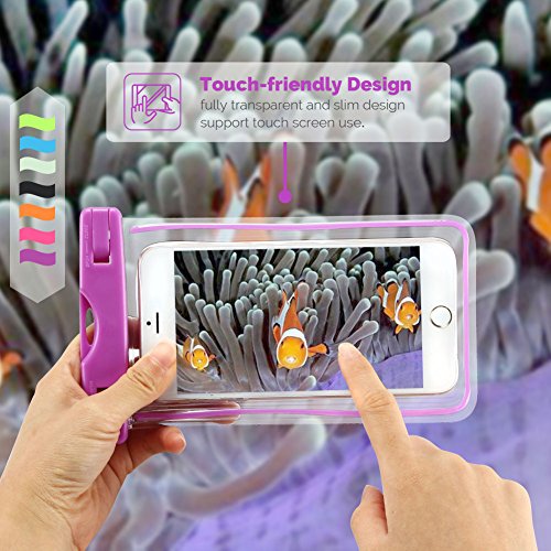 3x Custodia Impermeabile, CaseLover Borsa Sacchetto Impermeabile Cellulare Dry Bag Universale Fino a 6 Pollici Smartphone per Samsung Galaxy S8/ J7/ J5/ J3/ A7/ A5/ A3, Huawei P10/ P10 Lite/ P9 Lite/ P8 Lite, iPhone 7, 7 Plus, 6s / 6, 6s Plus / 6 Plus, SE 5S 5C, ASUS, LG, HTC, Sony Xperia, Waterphoof Cover Case - Nero + Arancia + Blu