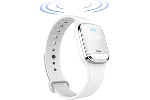 Feloyal Braccialetto Repellente per Zanzare, Display Della Temperatura Corporea e Repellente per Zanzare, Ricaricabile Tramite USB, Impermeabile, Orologio da Polso ad Ultrasuoni per Adulti e Bambini