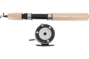 ‎FABATER Wędka Podlodowa, Ultralekki Zimowy Kołowrotek i Wędka Podlodowa, 29,5-calowe Teleskopowe Kołowrotki Spinningowe z Uchwytem z Pianki EVA, Podróżne Prezenty dla Wędkarzy