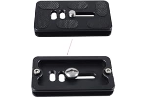 iShoot Piastra a sgancio rapido per fotocamera da 70 mm QS-70 con vite da 1/4 "Compatibile con Arca-Swiss Fit Treppiede Testa a sfera Testa panoramica Testa Panoramica Morsetto a testa panoramica