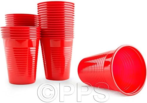 Pack of 250 Red Plastic Drink Cups 200ml
