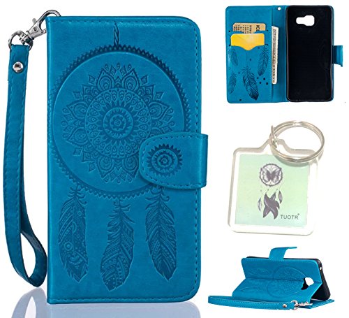 Preisvergleich Produktbild für Galaxy A3 (2016) SM-A310F Hülle,Geprägte Muster Handy hülle / Tasche / Cover / Case für das Samsung Galaxy A3 (2016) SM-A310F PU Leder Flip Cover Leder Hülle Kunstleder Folio Schutzhülle Wallet Tasche Etui Standfunktion Kredit Kartenfächer+Schlüsselanhänger (D1)