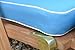 Luxury Garden Steamer Chair Cushion with Premium Filling and Fabric - Cushion Only - Light Blue