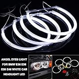 Anpassen: Scheinwerfer Auto Lichter Angel Eyes Light Fit for BMW E36 E38 E39 E46 Weiß Auto Scheinwerfer LED CCFL Halo Ringe Dekorative Lampe