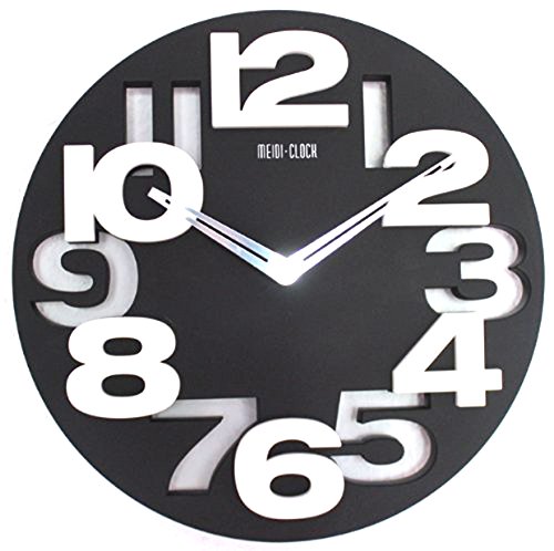 Moderne Design Wanduhr Küchenuhr Baduhr Bürouhr Dekoration ruhig LKU-Schwarz Neu