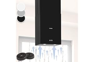 Klarstein Campana Isla Cocina, Extractor para Islas, Campana Techo Flujo Aire 641m³/h, Temporizador, Extractora Isla Regulable, Humos 3 Modos y Filtros de Carbón Activo