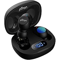 pTron Bassbuds Pro (New) in-Ear True Wireless Bluetooth 5.1 Headphones with Deep Bass, Low Latency Gaming Earbuds, Touch…
