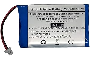 STARNOVO 750mAh 3.7V Replacement Battery For Sony Portable Reader PRS-500, Portable Reader PRS-500U2, Portable Reader PRS-505, Portable Reader PRS-505/LC, Portable Reader PRS-505/RC, Portable Reader PRS-505/SC