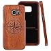 Produktbild Galaxy S7 Edge Hülle Holz, ZXK CO Echt-Holz Handyhülle Schutzhülle Schutz Holzhülle Hardcase für Samsung Galaxy S7 Edge Protective Case Cover mit Holzschnitt Kompass Muster