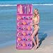Produktbild Bestway Inflatable 18 Pocket Fashion Sun Lounger Lilo Swimming Pool Air Bed Beach Mat 2 Colours : Pink Or Blue (Pink) by WB