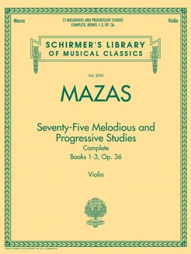 Preisvergleich Produktbild MAZAS - Estudios (75) Melodicos y Progresivos Op.36 (Completos) para Violin (Hermann)