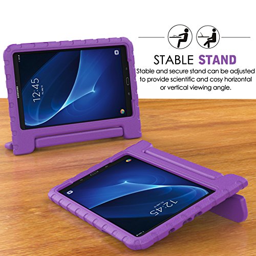 MoKo Samsung Galaxy Tab A 10.1 Hülle – Superleicht EVA Stoßfest Kinderfreundlich Kinder Schutzhülle mit umwandelbarer Handgriff Handle/Standfunktion für Galaxy Tab A (2016) T580N 10.1″ Tablet-PC, Violett - 4