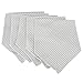 Gray Lovely Baby Boy Girl Kids Tie Bib Triangle Head Scarf Striped Saliva Towel Pack of 5