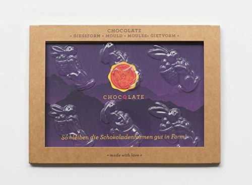 Preisvergleich Produktbild CHOCQLATE Schokoladen-Gießform 'Osterhasen' für 6 Stück
