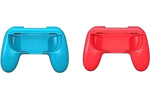 ‎LAMMCOU Lammcou Joycon Griff Halterung Kompatibel mit Nintendo Switch OLED & Switch Joy Con Controller Schutzhülle Zubehör Hand Grip Holder Accessories-Schwarz/weiß