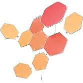Nanoleaf Shapes Hexagon Starter Kit, 9 Akıllı LED Panel RGBW - Mod&uuml;ler WLAN 16 milyon renkli duvar lambası i&ccedil;, m&uuml;zik ve ekran