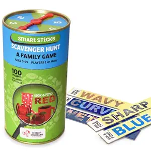 Chalk and Chuckles Smart Sticks Scavenger Hunt Game for Kids 5+ Years, Fun Family Game, Indoor and Outdoor Adventure, Educational Gift for Ages 4 -10