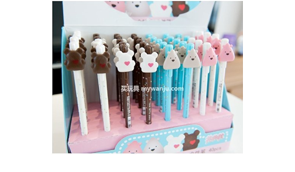 2pcs M G Cute Hug Bear Pen 0 38mm Black Ink Water Based Pen Fountain Pen New Amazon Co Uk Office Products