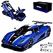 Produktbild AUTOart Koenigsegg One : 1 Matt Blau mit Karbon Schwarz 79018 1/18 Modell Auto