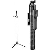 Coverzone Bluetooth Selfie &Ccedil;ubuğu ve Tripod, 360&deg; D&ouml;nebilen Telefon Tutucu, Uzaktan Kumandalı, Maksimum 175cm, Katlanabilir V
