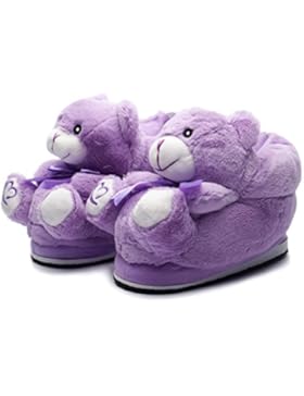 Katara 1779 Süße Haus-Schuhe, Bären-Schuhe für kalte Füße, warm flauschig Plüsch mit liebevollen Details, super...
