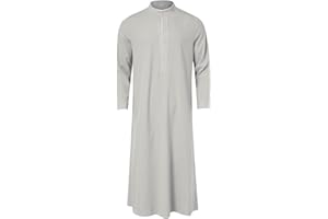 Risaho Herren Kaftan Sommer Islam Muslim Druck Robe Baumwolle Leinen Bunt Arabische Islamische Kleidung Indisch Muslimische Afrika Dubai Kaftan für Männer