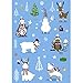 Price comparison product image ADESHOP Early Education 3 Year Olds Baby Toy, Christmas Luminous Glowing Temporary Tattoo Stickers Waterproof Party Favor (H, 21x15cm)