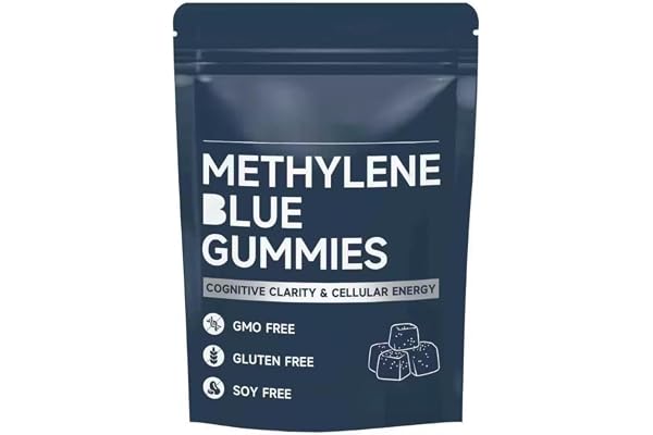 Methylene Blue Gummies, levererar hållbar energi - icke GMO - Vegan