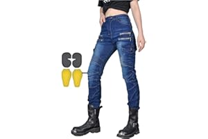 CBBI-WCCB Femme Moto Jeans Motocycles Pantalon Motard Pantalon