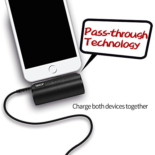 iWalk Portable Compact de 3300mAh Batterie Externe Chargeur avec Lightning Power Bank pour iPhone 5 6 7 8 Plus X Se
