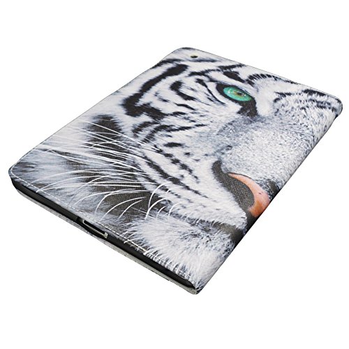 TOCASO Schutzhülle für iPad 2 / 3 / 4 Hülle Cartoon Tiger Muster Flip Cover Case Book Soft PU Leder Bunt Painted Tasche Scratch Resistance Ledertasche Etui Rückseite Backcover mit Stand Function Magnetverschluss für iPad 2 / iPad 3 / iPad 4 - 3