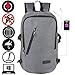 Produktbild Männer und Frauen Rucksack College Studenten Schultasche USB Lade Outdoor-Reisetasche (Grau)