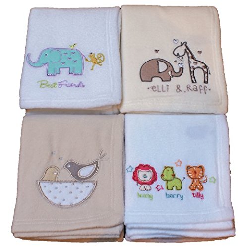 Baby blanket fleece wrap pram moses basket buggy ELLI and RAFF