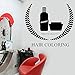 Produktbild guijiumai Haarfärbung Frau Vinyl Aufkleber Wandaufkleber Schönheitssalon Design Wandtattoos Friseur Shampoo Aufkleber Wandbild Wanddekor grau 64x57 cm