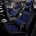 Produktbild QLL 5-Sitz-Universal Autositzbezug, Atmungsaktiv Rutschfest, Im Winter Warm Halten Diamantgitter, 6 Farben Optional,Blue
