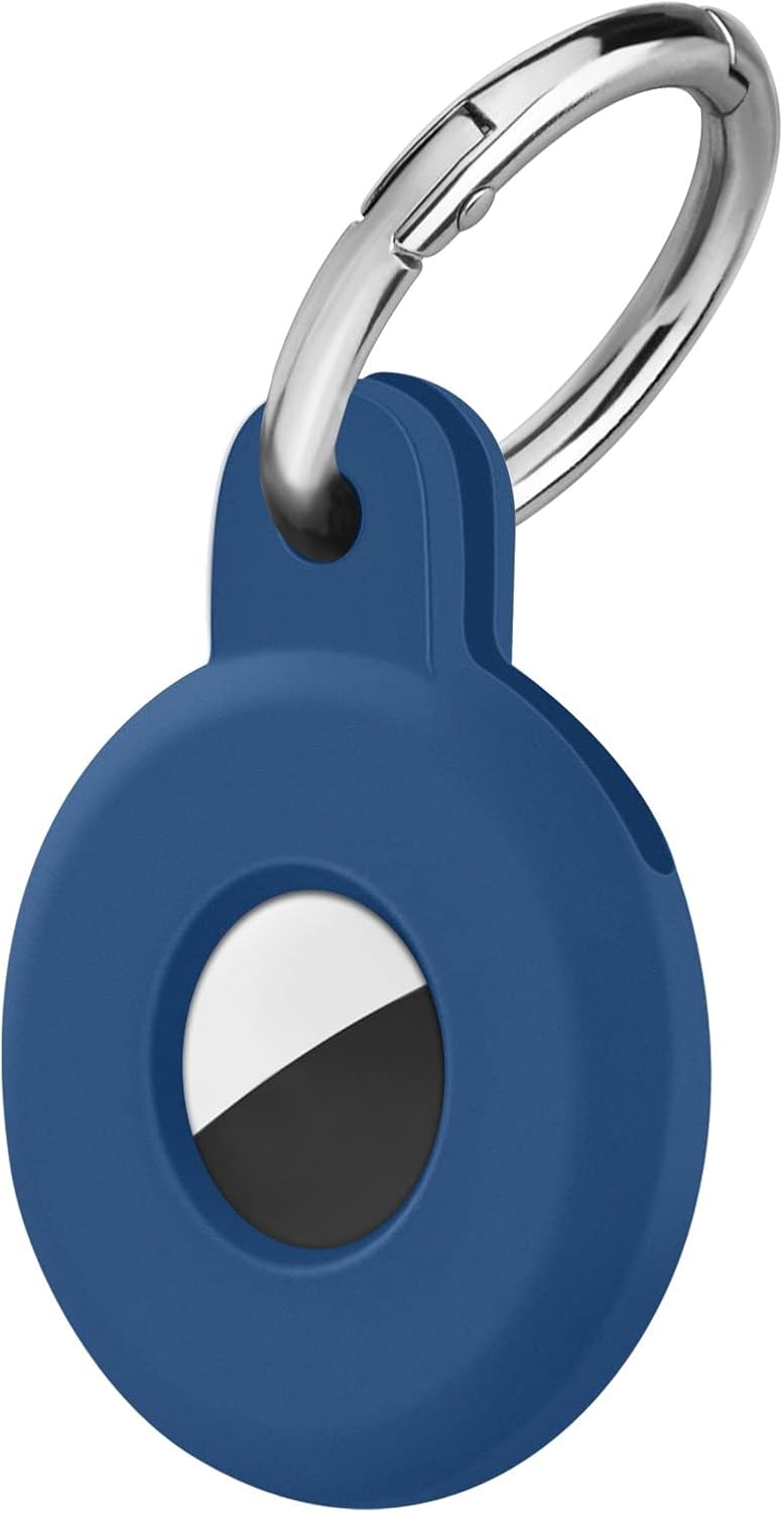 Ainiv Llavero para AirTag, 1 Pieza Llaveros para AirTag Funda Protectora de Silicona, Localizador Keychain Portátil Antipérdida, Protectora Funda Mascotas y Mochilas