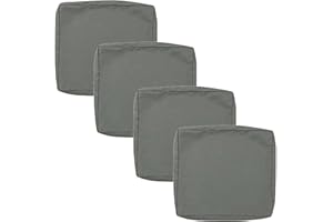 JORTUIO Housse De Coussin Exterieur Impermeable pour Salon De Jardin, Lots De 2/4 Housse Assise Salon De Jardin avec Fermeture Éclair, Amovibles pour Intérieur Et Extérieur, Terrasse(Color8,33x65x10cm4pcs)