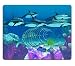 Produktbild Hochwertige Kreativität Mousepad Gaming-Mauspad Gestreifter Delphin und Wrack Eine Hülse schwimmt über Einem Alten Boot, während DREI schwarz unterstützte Falterfische suchen