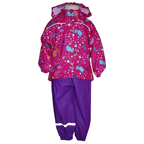Mee Too - Baby Girls rain suit, red - 86rot