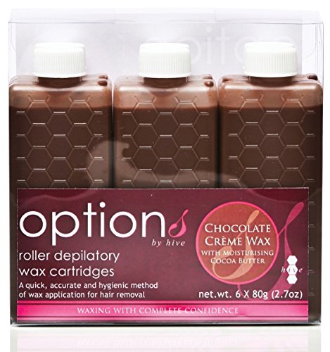 Hive 6X Refill Roller Depilatory Roll on Wax Cartridges Chocolate Creme Wax 80g CODE: HOB6616