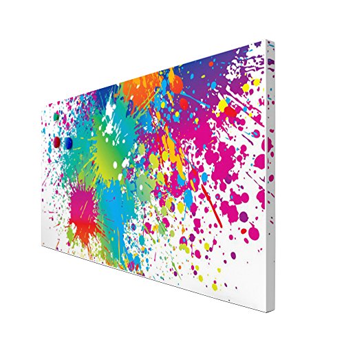 banjado – Pinnwand Magnettafel weiß 78cm x 37cm quer mit Motiv Farbspritzer - 3