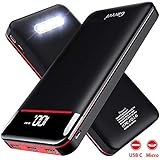 Cargador portátil con pantalla LCD: buena lectura digital que te dirá cuánta batería queda, no tendrás que suponer si está realmente cargado o no.