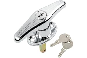 ‎HEBEOT HEBEOT Robustes Garagentorschloss, T-Griff, wasserdicht, mit 2 Schlüsseln, für Anhänger, Wohnwagen, Vordach, 10 x 8,55 cm