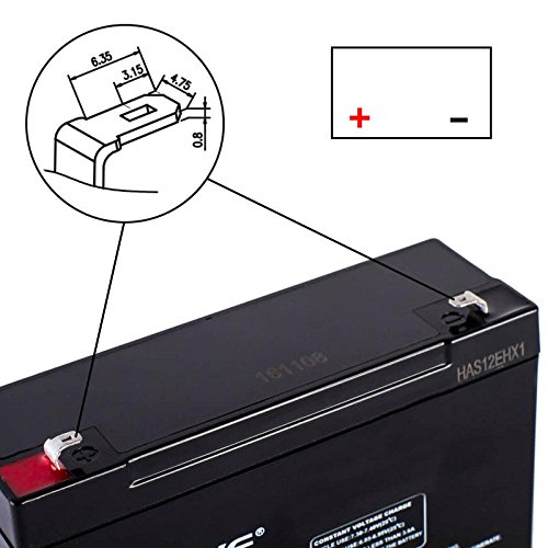 ECTIVE EBC-Serie | 6V USV Bleiakku | 6 Varianten: 1,3Ah – 12Ah |Wartungsfreier Blei-AGM-Akku, Blei-Vlies-Akku, AGM-Akku, Bleigelakku, Blei-Akku, Blei-Batterie, geeignet für USV-Anwendungen - 2