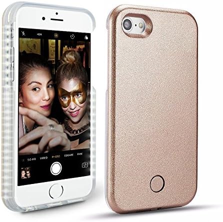 iPhone 5 5s SE LED Selfie Light Supplementary Lighting Case , USB Rechargeable LED Light Up Flash Lighting Selfie Case Illuminated Cover [ Dimmable Switch ] Night Selfie Enhancing for iPhone 5 5s SE