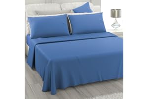 L'ANTICO ARCOLAIO - Lenzuola Matrimoniali Cotone 100% Completo con Federe Cuscini, Set Anallergico e Antiacaro, Colore Tinta Unita, Manifattura Made in Italy con Fibra Naturale