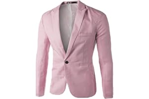 AnyuA Hombres Casual Un Botón Trajes Formales Abrigos Blazers de Negocios